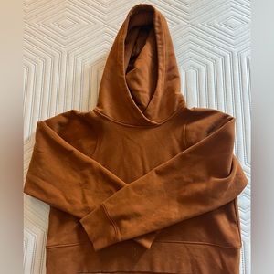 Lululemon loungeful cropped hoodie in butternut brown